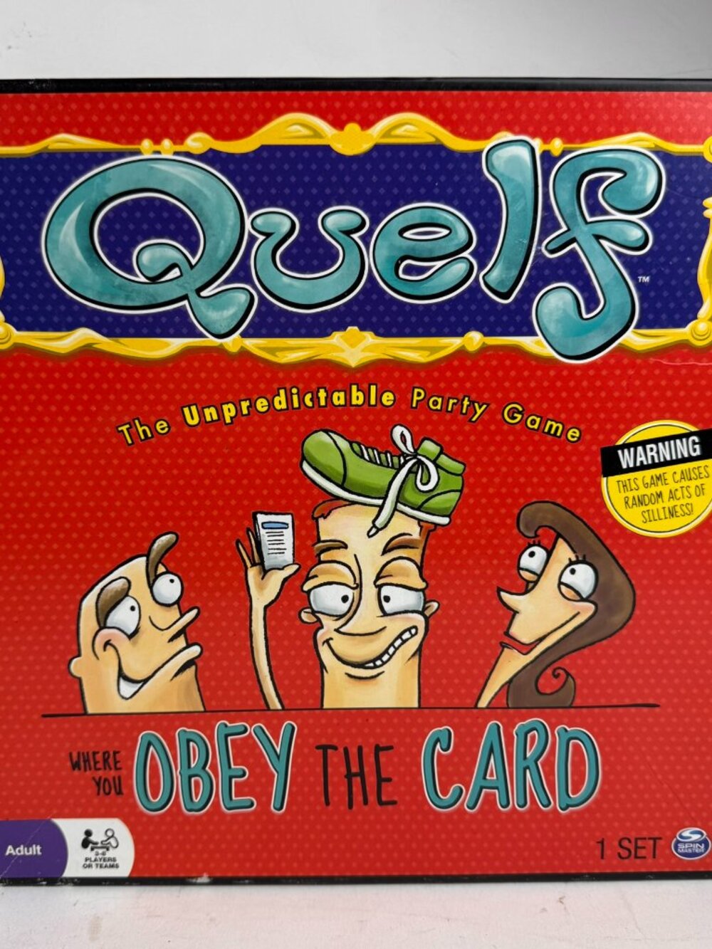 Quelf The Unpredictable Party Game Obey The Card Adult Spin Master Board Game